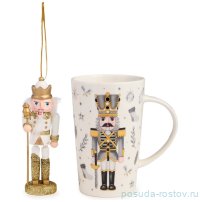 Набор подарочный 2 предмета (кружка 385 мл + ёлочная игрушка) &quot;Щелкунчик&quot; / 379580