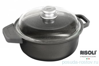 Кастрюля 24 см с крышкой литая 3,5 л "Risoli /HardStone Granito Induction" / 154508 Кастрюля 24 см с крышкой литая 3,5 л "Risoli /HardStone Granito Induction" / 154508