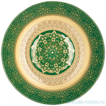 Блюдо 30 см круглое глубокое &quot;Jasmin /Green&quot; / 236280