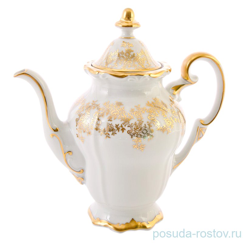 Кофейник 1,3 л Weimar Porzellan "Кастэл /Золотой цветочный узор" / 057469 Кофейник 1,3 л Weimar Porzellan "Кастэл /Золотой цветочный узор" / 057469