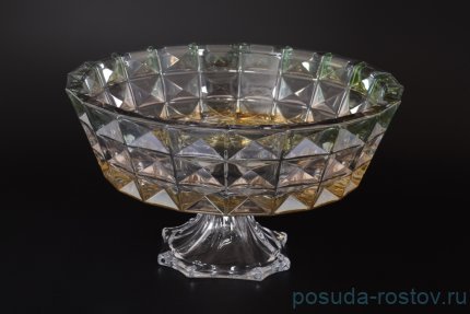 Ваза для фруктов 32 см н/н &quot;Диаманд /янтарно-зеленая&quot; R-G / 124686