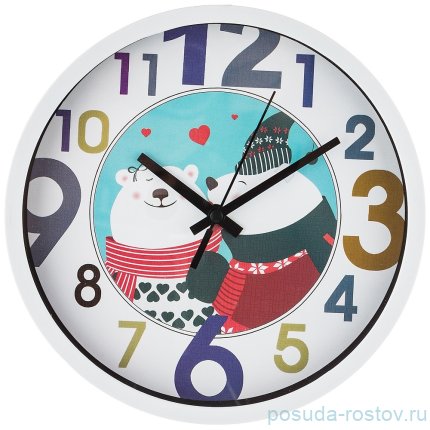 Часы настенные 20 см кварцевые &quot;МЕДВЕДИ&quot; / 187987