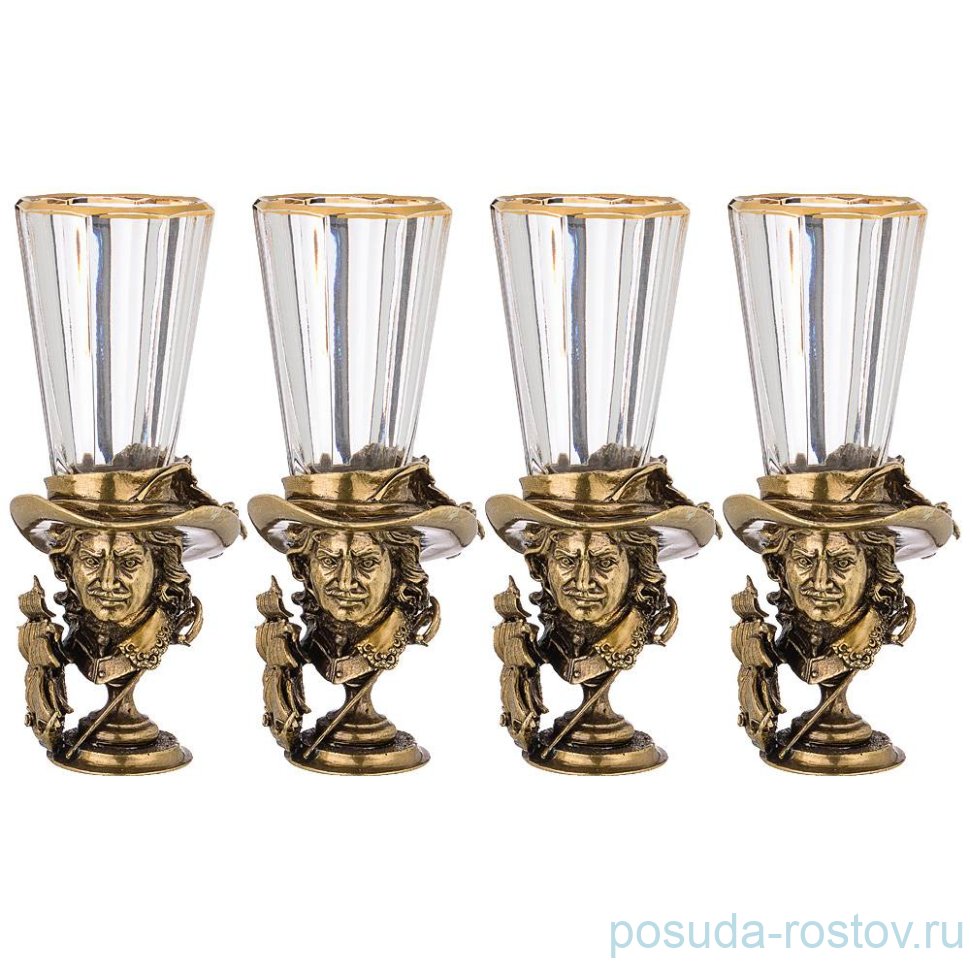 Рюмки 50 мл 4 шт "Пётр I" / 274823