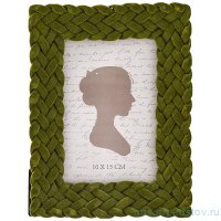 Фоторамка 16 х 2,5 х 21 см &quot;Косички&quot; /оливковая / 188820
