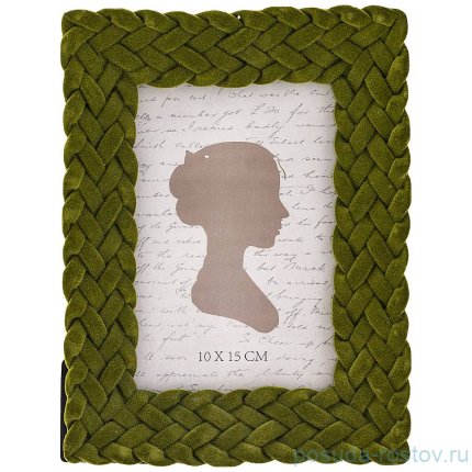 Фоторамка 16 х 2,5 х 21 см &quot;Косички&quot; /оливковая / 188820