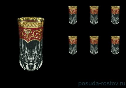 Стаканы для воды 400 мл 6 шт &quot;Astra Gold /Красная&quot; / 107145