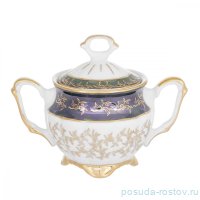 Сахарница &quot;Мария-Тереза /Зелёная /Золотые листики&quot; / 085296