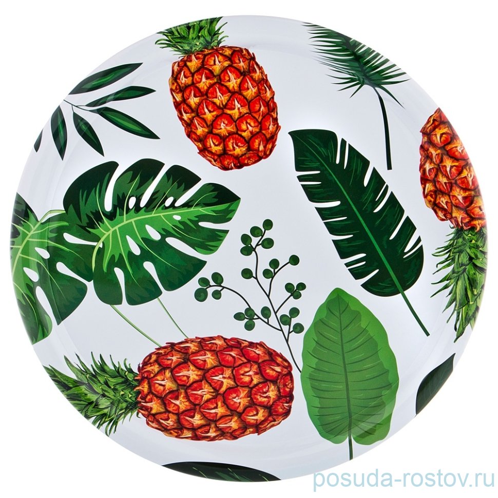 Поднос сервировочный 40 х 2 см круглый "Agness /Тропики" / 195956 Поднос сервировочный 40 х 2 см круглый "Agness /Тропики" / 195956