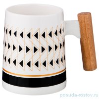 Кружка 450 мл с деревянной ручкой / 194778