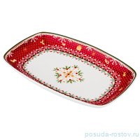 Блюдо 30 х 19 см прямоугольное &quot;Christmas Collection /Снежинка красная&quot; / 192452