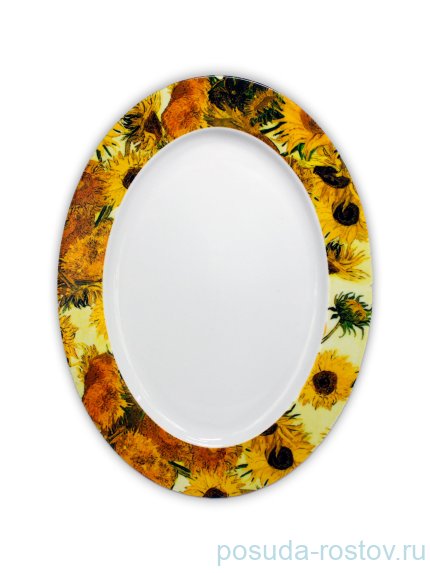 Блюдо 36 см овальное &quot;Кайро /Подсолнухи&quot; / 232428