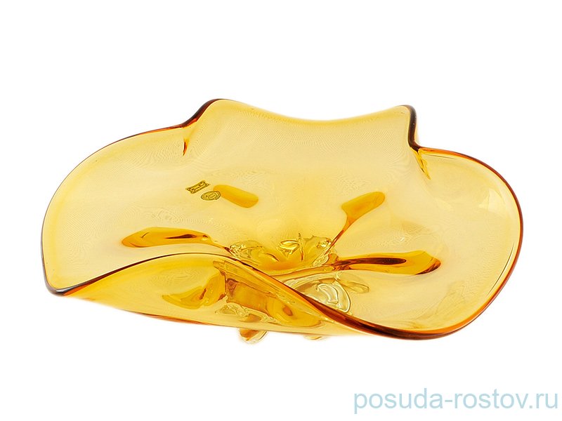 Ваза для фруктов 40 см "Эгерманн /Прозрачный амбер" / 018605