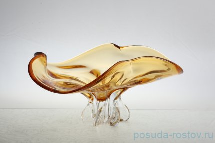 Ваза для фруктов 40 см &quot;Эгерманн /Прозрачный амбер&quot; / 018605