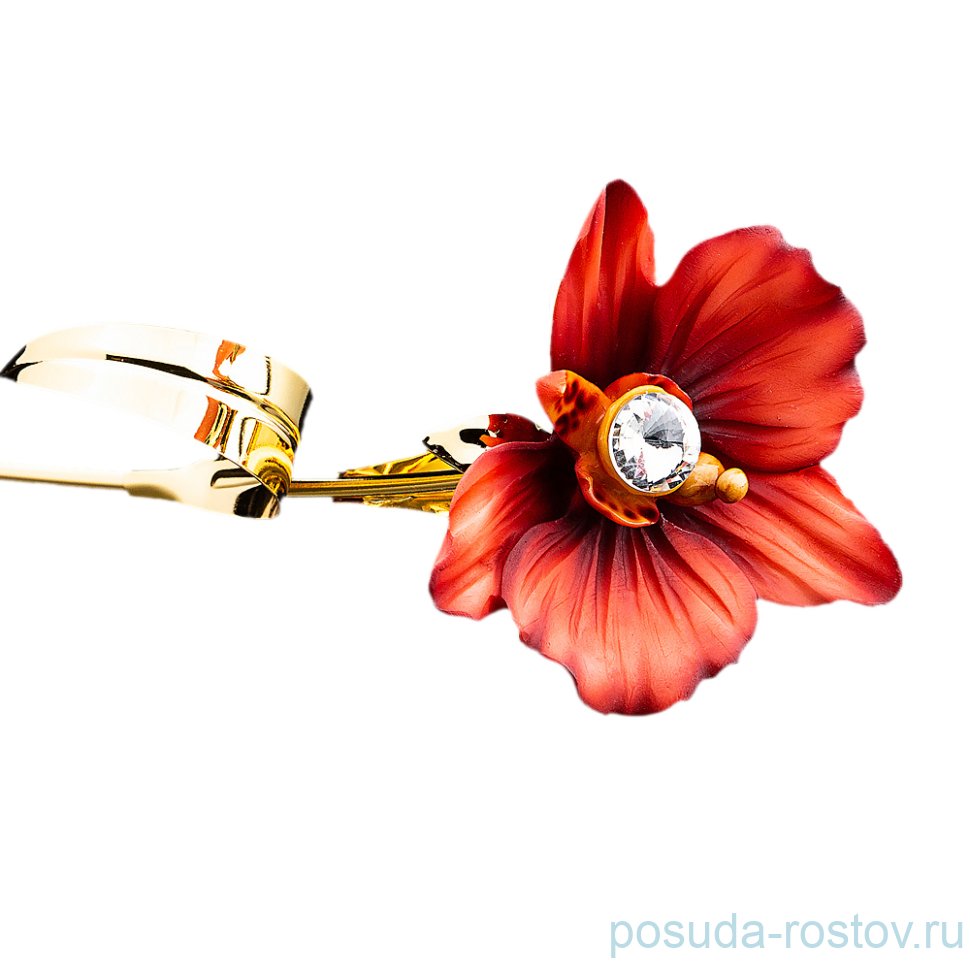 Цветок декоративный 46 см "орхидея красная /чевик" / 170417 Цветок декоративный 46 см "орхидея красная /чевик" / 170417