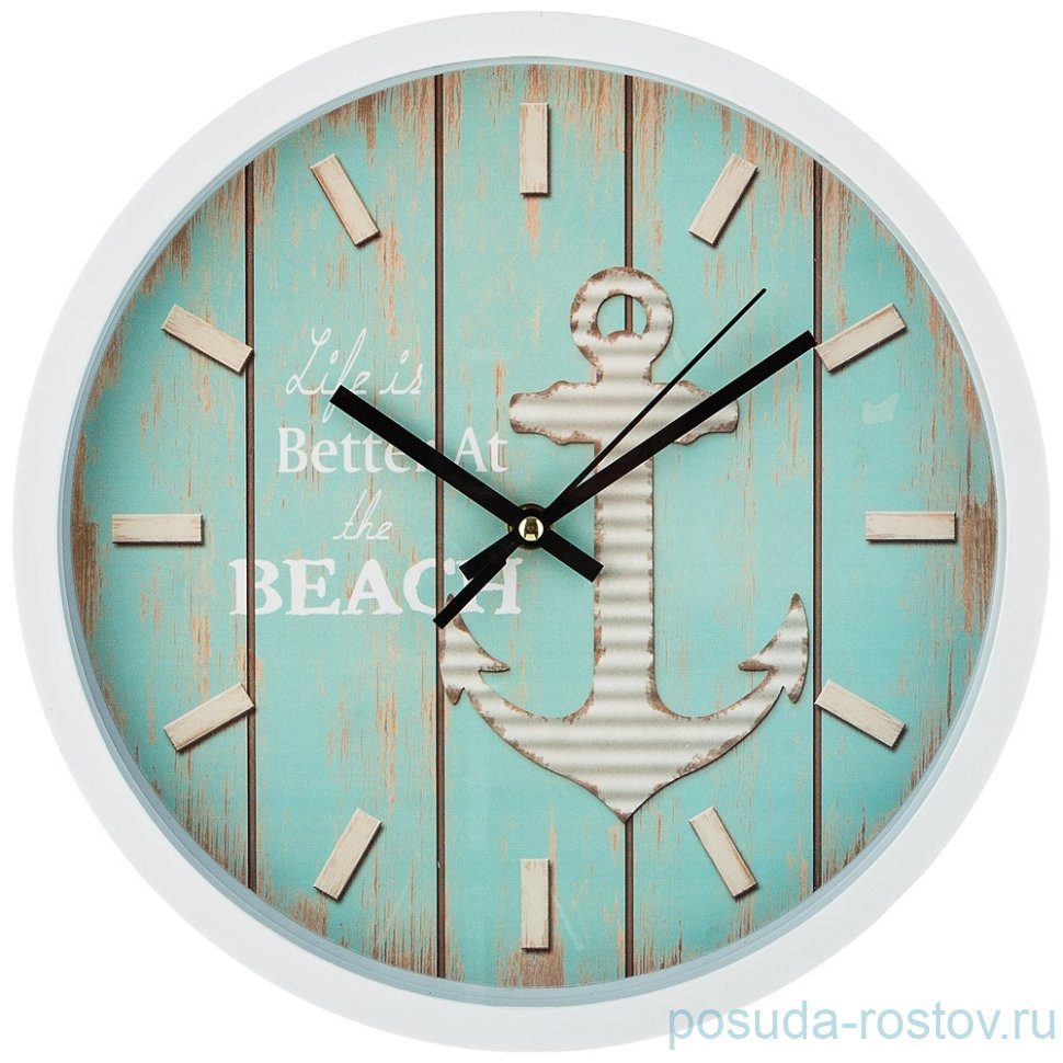 Часы настенные 31 см кварцевые круглые "BEACH" / 187993