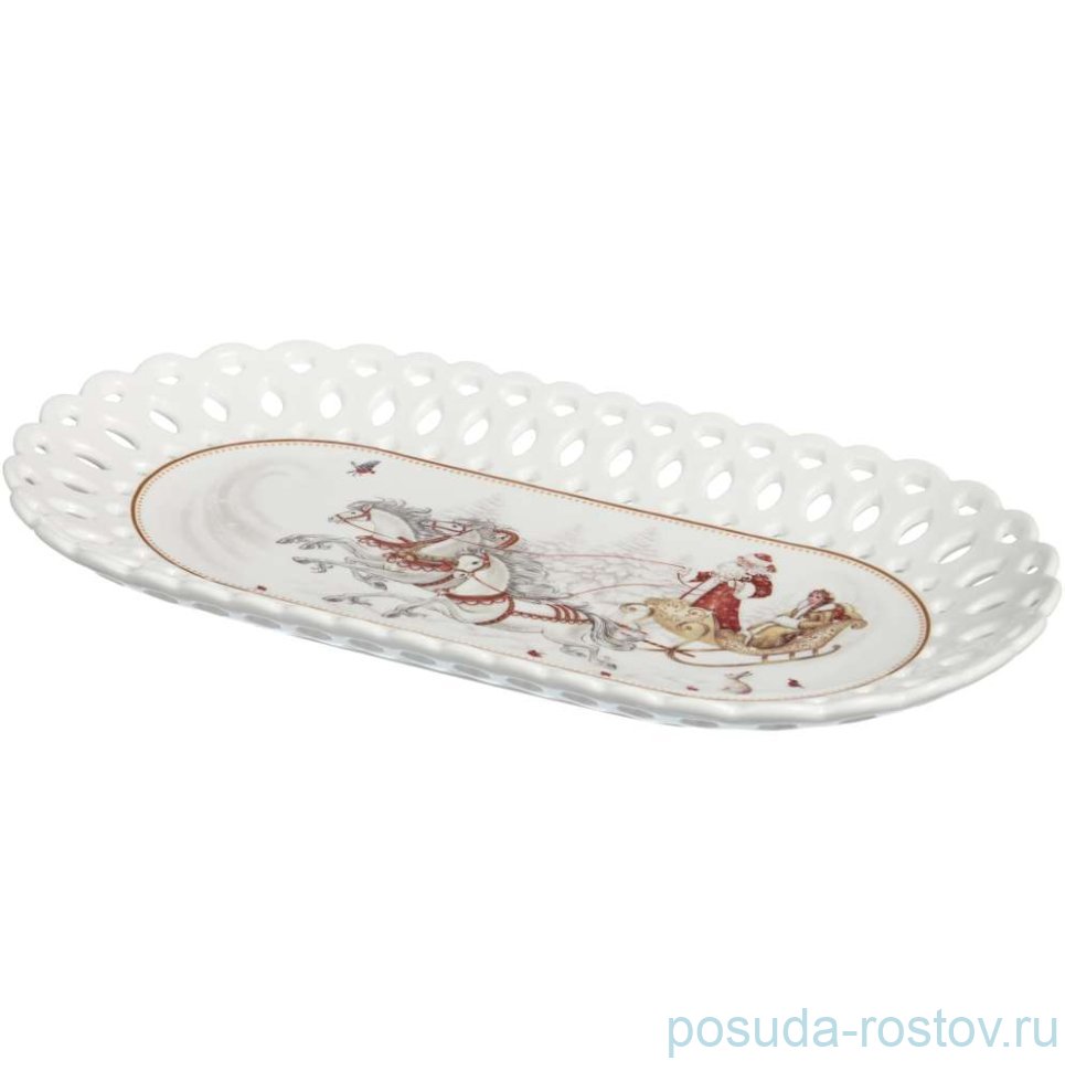 Блюдо 30 см овальное "Морозко" / 379676