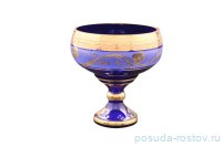 Ваза для фруктов 26 см н/н синяя &quot;Антик /Золотой цветок&quot; / 058676
