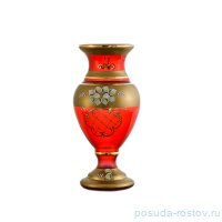 Ваза для цветов 32 см &quot;Лепка красная /с золотом&quot; / 036428