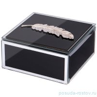 Шкатулка 12 х 12 х 7 см чёрная &quot;Pen&quot; / 271712