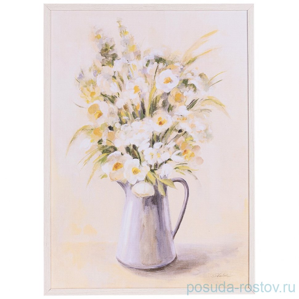 Панно 50 х 70 см "Букет" /рамка белая / 262155 Панно 50 х 70 см "Букет" /рамка белая / 262155