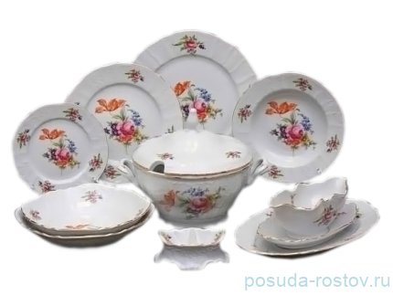 Столовый сервиз на 6 персон 26 предметов &quot;Бернадотт /Полевой цветок&quot; / 006284