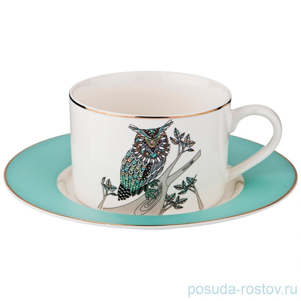 Чайная пара 220 мл 1 шт "Сова" / 200241