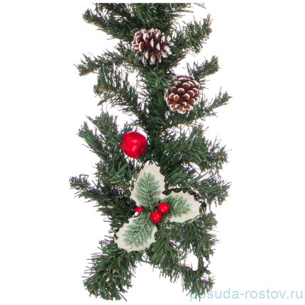 Декоративное изделие 180 см &quot;Гирлянда с шишками и ягодами&quot; / 224674