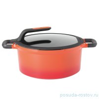 Кастрюля 28 см с крышкой 7,3 л &quot;Gem red&quot; / 162373