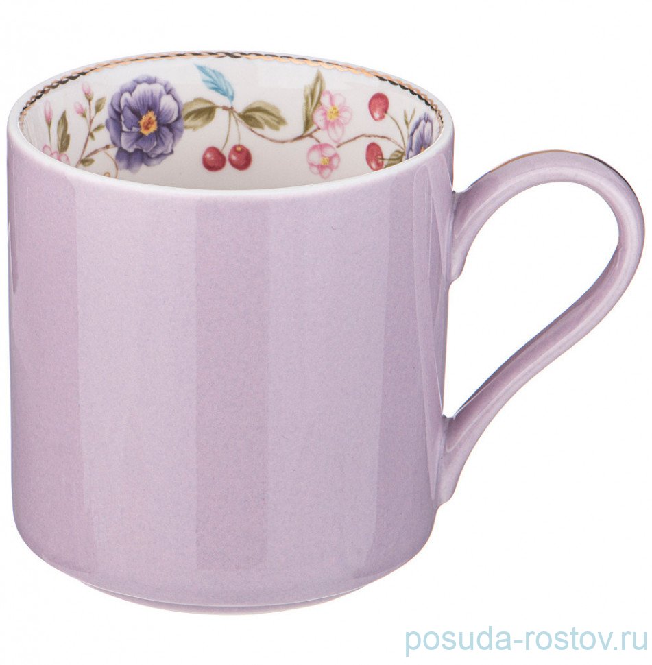 Кружка 360 мл сиреневая "Blossom /Вишня и цветы" / 323082