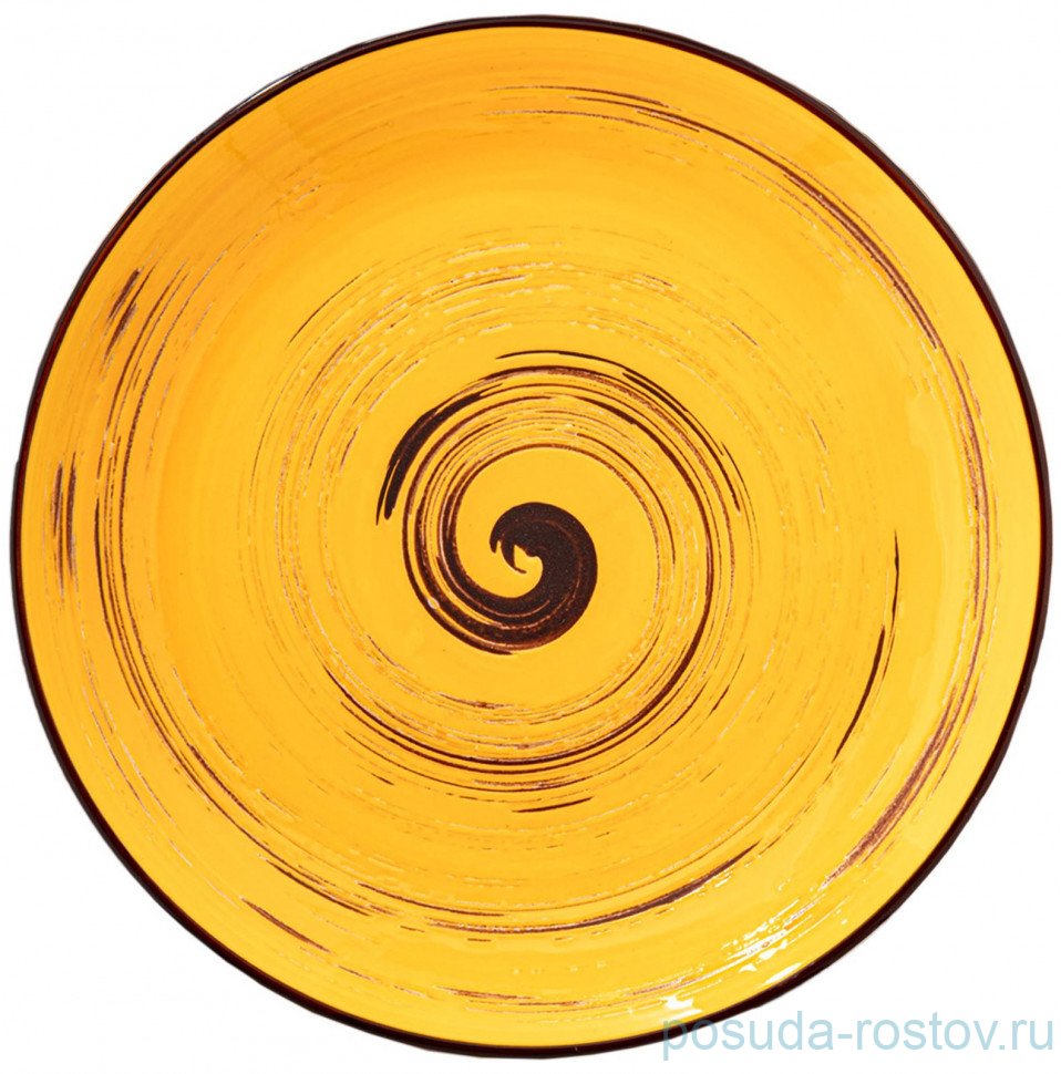 Тарелка 28 см жёлтая "Spiral" / 261602