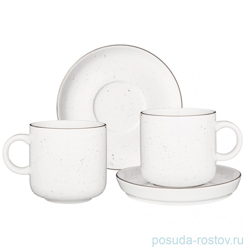 Набор чайных пар 330 мл 2 шт "Platinum" / 236751 Набор чайных пар 330 мл 2 шт "Platinum" / 236751