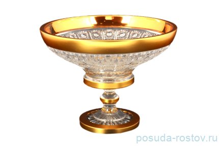 Фруктовница 25 см н/н &quot;Хрусталь резной с золотом&quot; / 125615