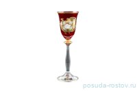 Рюмки 60 мл 6 шт красные &quot;Анжела /Лепка&quot; / 066846