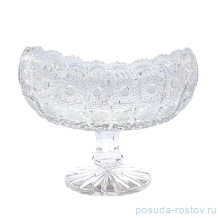 Ваза для конфет 20 см Ладья н/н &quot;Хрусталь резной&quot; / 006612