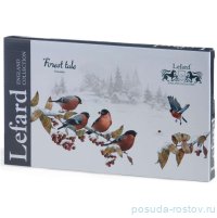 Блюдо 30 см прямоугольное &quot;Лесная сказка /Снегири&quot; / 379666