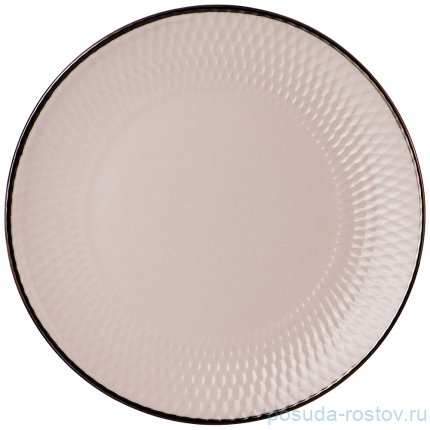 Тарелка 20 см 1 шт &quot;графика /розовый отлив&quot; / 187547