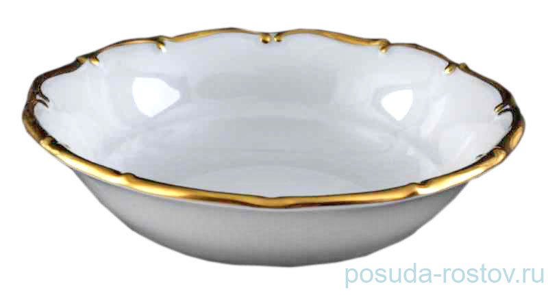 Салатник 26 см  Bohemia Porcelan Moritz Zdekauer 1810 s.r.o. "Анжелика /Золотая отводка" / 057292