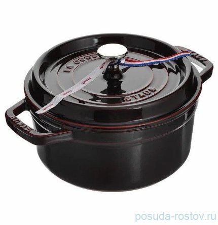 Кокот 22 см с крышкой гранатовый 2,6 л &quot;STAUB&quot; / 258007