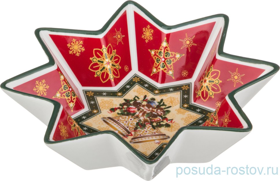 Салатник 26 см звезда "christmas collection /колокольчики" / 192329