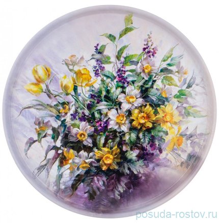 Поднос 33 х 2,1 см сервировочный &quot;Полевые цветы&quot; 2 / 310735