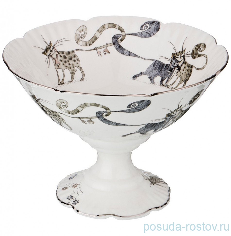 Конфетница 14 см н/н "Котики" / 189345