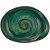 Блюдо 33 х 24,5 см овальное зелёное "Spiral" / 261798