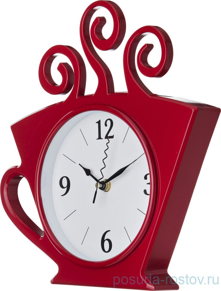 Часы настенные 26 х 30 см кварцевые красные "CHEF KITCHEN" / 187939