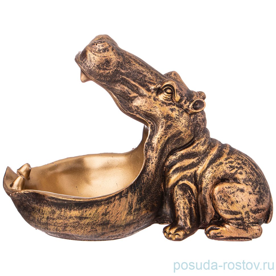 Шкатулка для мелочей 30 х 22 см "Бегемот" /бронза / 271944 Шкатулка для мелочей 30 х 22 см "Бегемот" /бронза / 271944