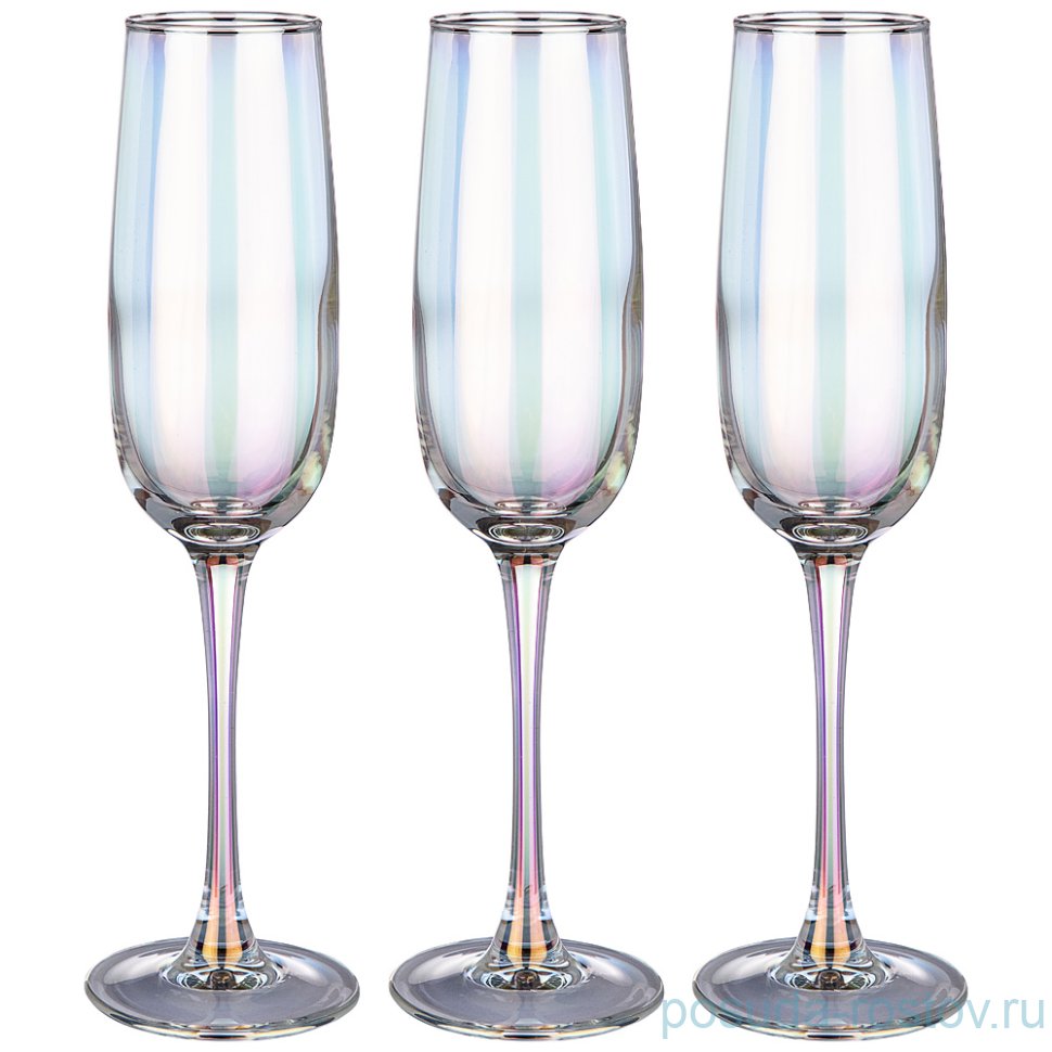 Бокалы для шампанского 175 мл 3 шт "Лиловая дымка" / 251990 Бокалы для шампанского 175 мл 3 шт "Лиловая дымка" / 251990
