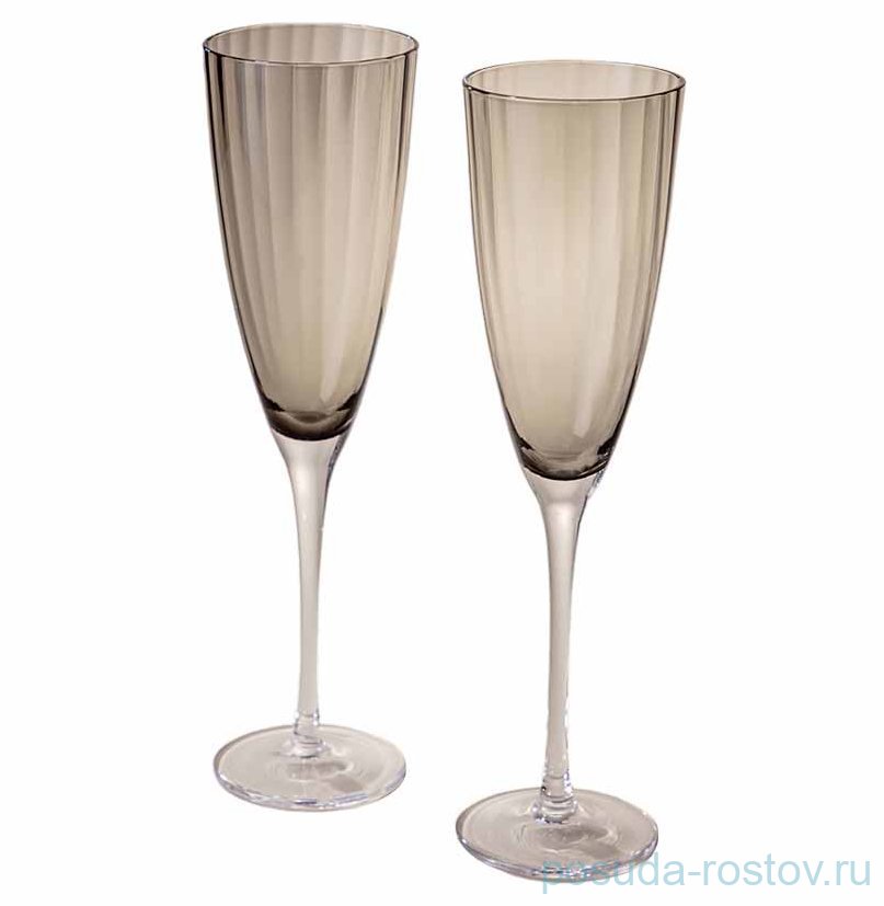 Бокалы для шампанского 290 мл 2 шт "Mirage grey" / 343527