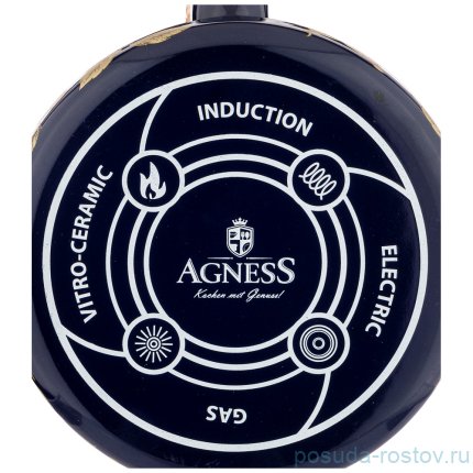 Чайник 3 л эмалированный кобальт &quot;Agness /Ренессанс /Розы&quot; / 210667