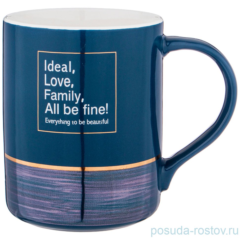 Кружка 400 мл синяя "Break time" / 228758