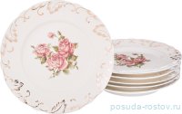 Набор тарелок 27 см 6 шт &quot;Корейская Роза&quot; / 194475
