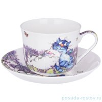 Чайная пара 500 мл &quot;Синие коты /Лаванда&quot; / 261990
